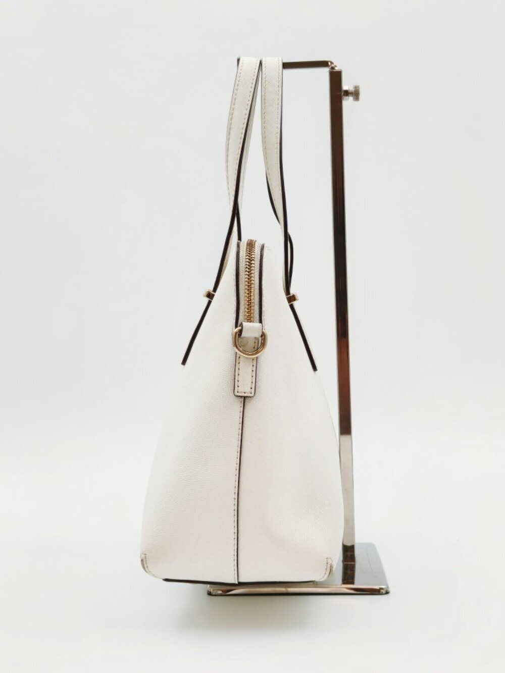 Kate Spade New York Cream Saffiano Leather Satchel Shoulder Bag Crossbody - Picture 4 of 13